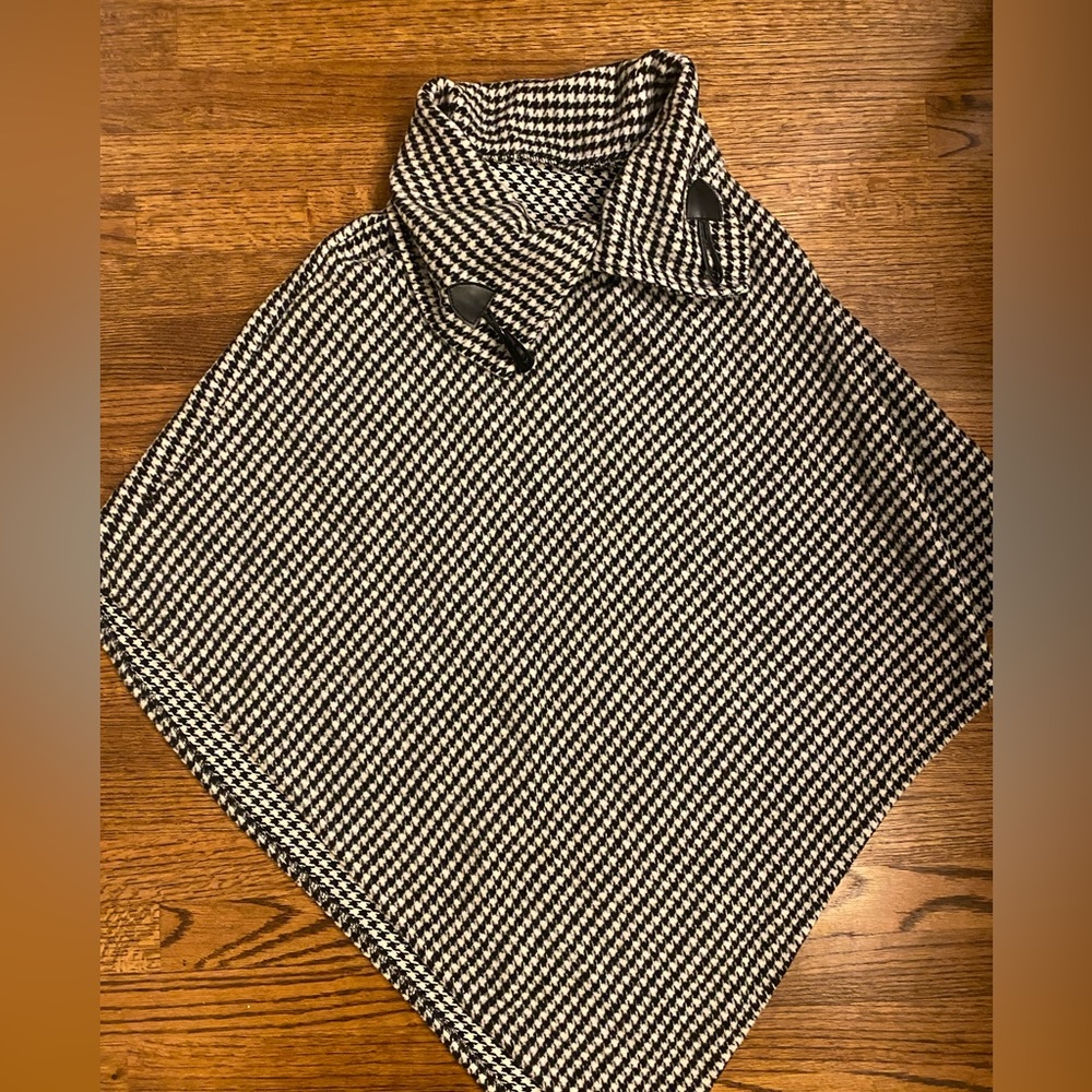 HERRINGBONE PONCHO size large